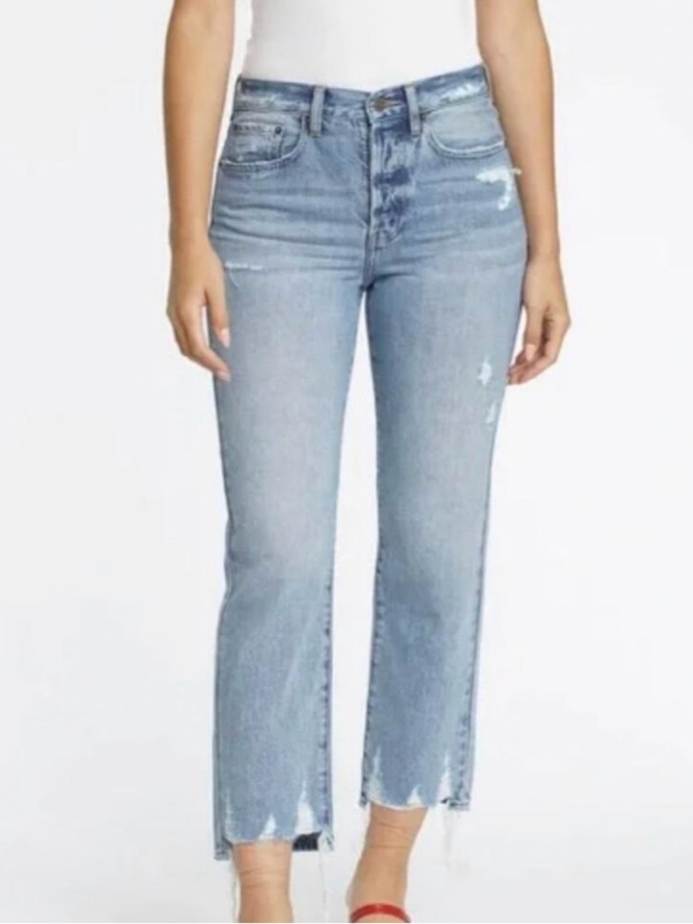 PISTOLA Charlie High Rise Straight crop jeans in Ruthless size 28